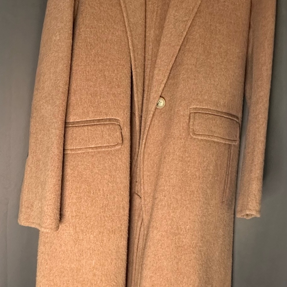 Vince Classic Dusty Rose Wool blend trench Coat | large